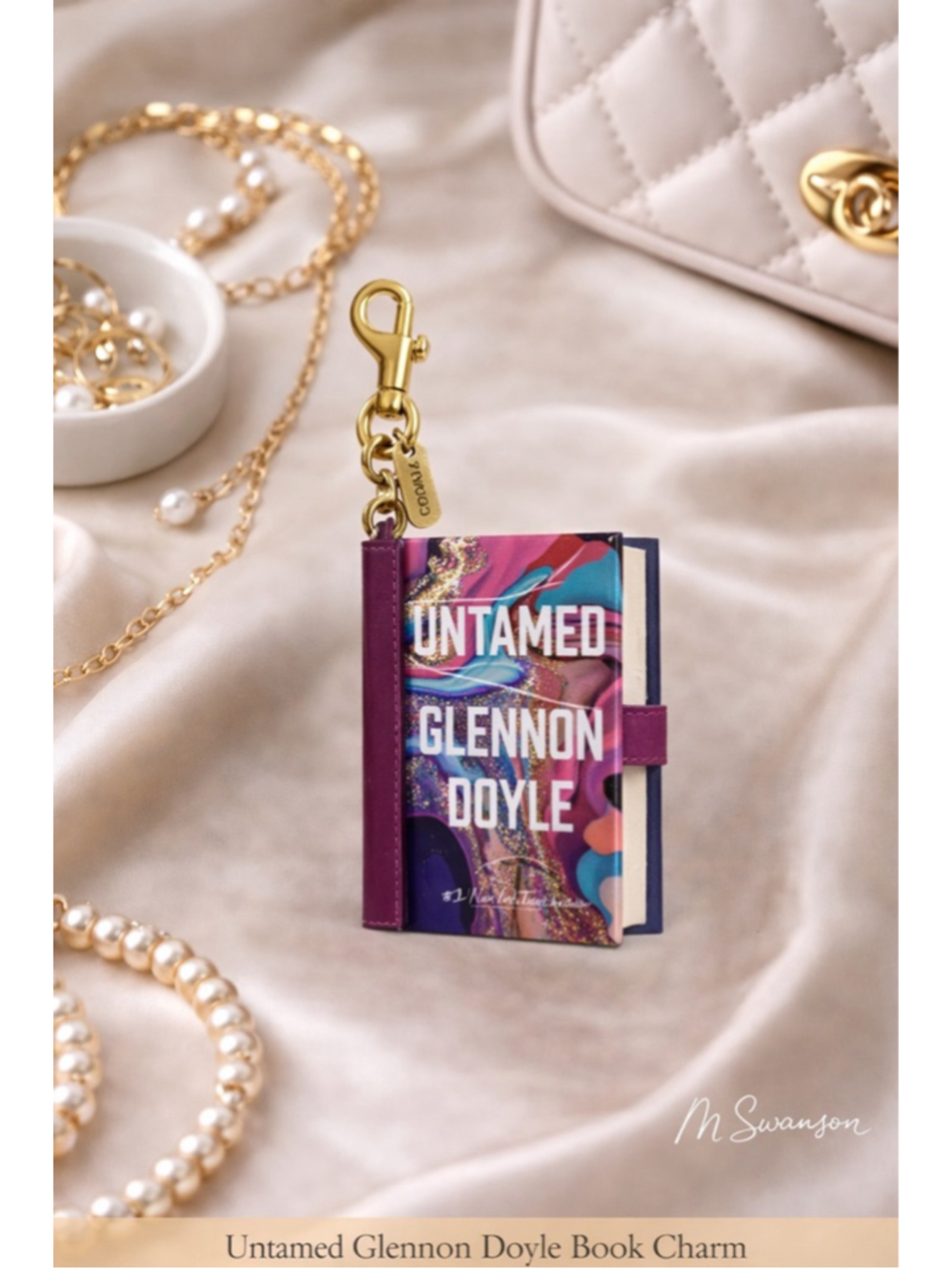 NEW Coach Untamed by Glennon Doyle Book Bag Charm NWT